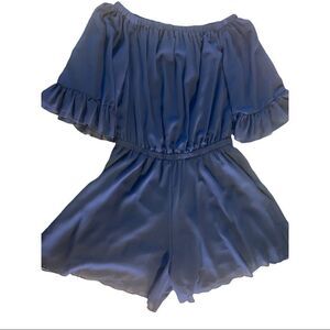 Blue Flowy Romper  